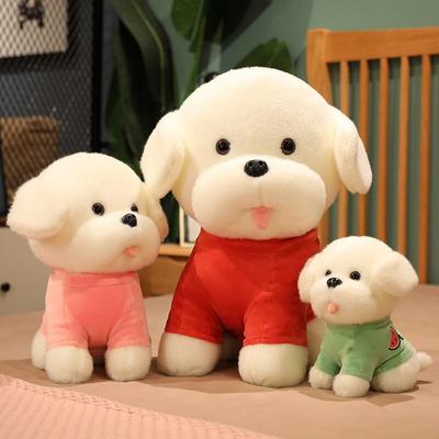 1 stück 25/35/45 cm Kawaii Teddy Hund Plüschtiere Schöne Tier Hund Trägt Pullover Puppen Weiche Angefüllte Kissen Für Kinder Geburtstagsdeko