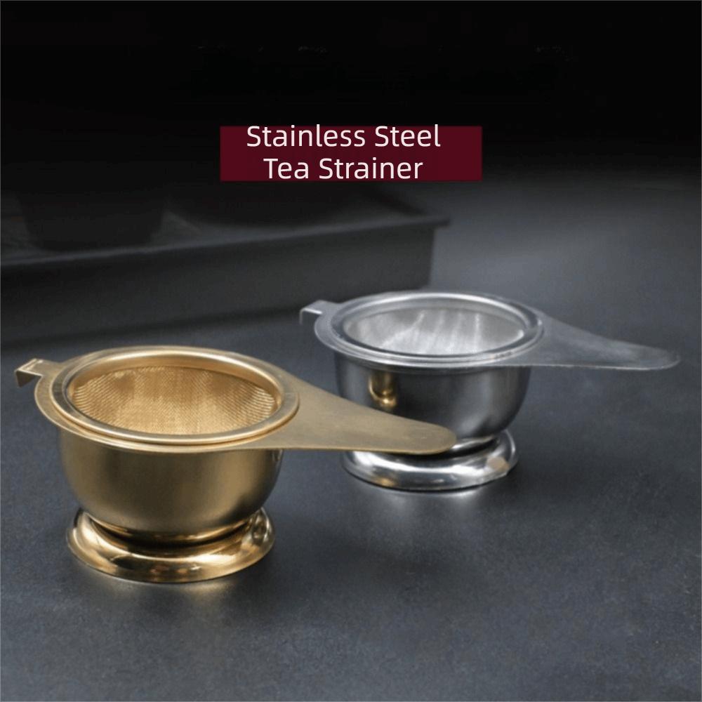 With Handle Tea Strainer Set Fine Mesh Tea Infuser with Drip Bowl Hanging Tea Infuser Tea Brewing