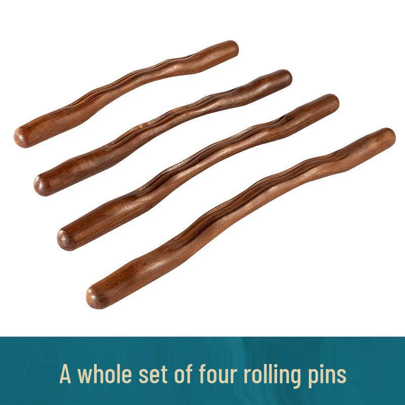 Sandalwood Whole Body Massage Rod: Universal Relief Stick for Tendons, Meridians, and Back Massage.
