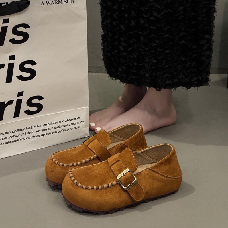 cm inner height increase women's shoes leather all-inclusive new autumn shoes women's one-pedal loafers