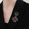 Antique Martial Enthusiast Badge Historical Value Collectible Emblem Badge Metal Pin for Clothes Decoration