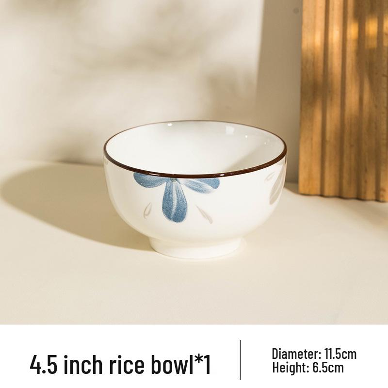 Японский набор керамических мисок и тарелок: Креативный дизайн «Алмаз» для риса, лапши, супа, овощей и фруктов