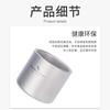 Titanium Double Wall Insulated Tea Cup 75ml Lightweight Heat Resistant Travel Mug Gongfu Coffee Beer