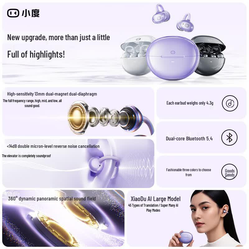 Xiaodu AI Air Conduction Sport Wireless Earphones