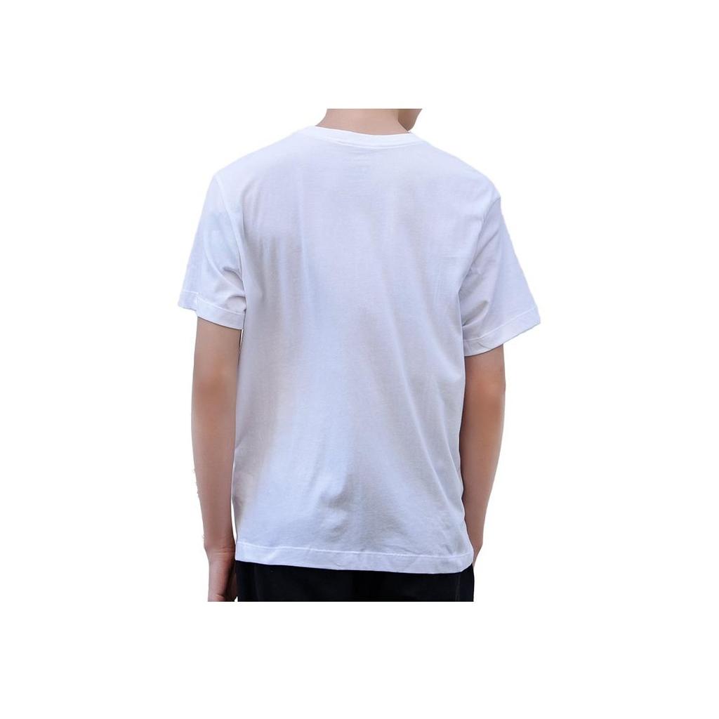 Nike Solid Pattern Print Crew Neck Short Sleeve T-Shirt Men Tops White BQ3672-100