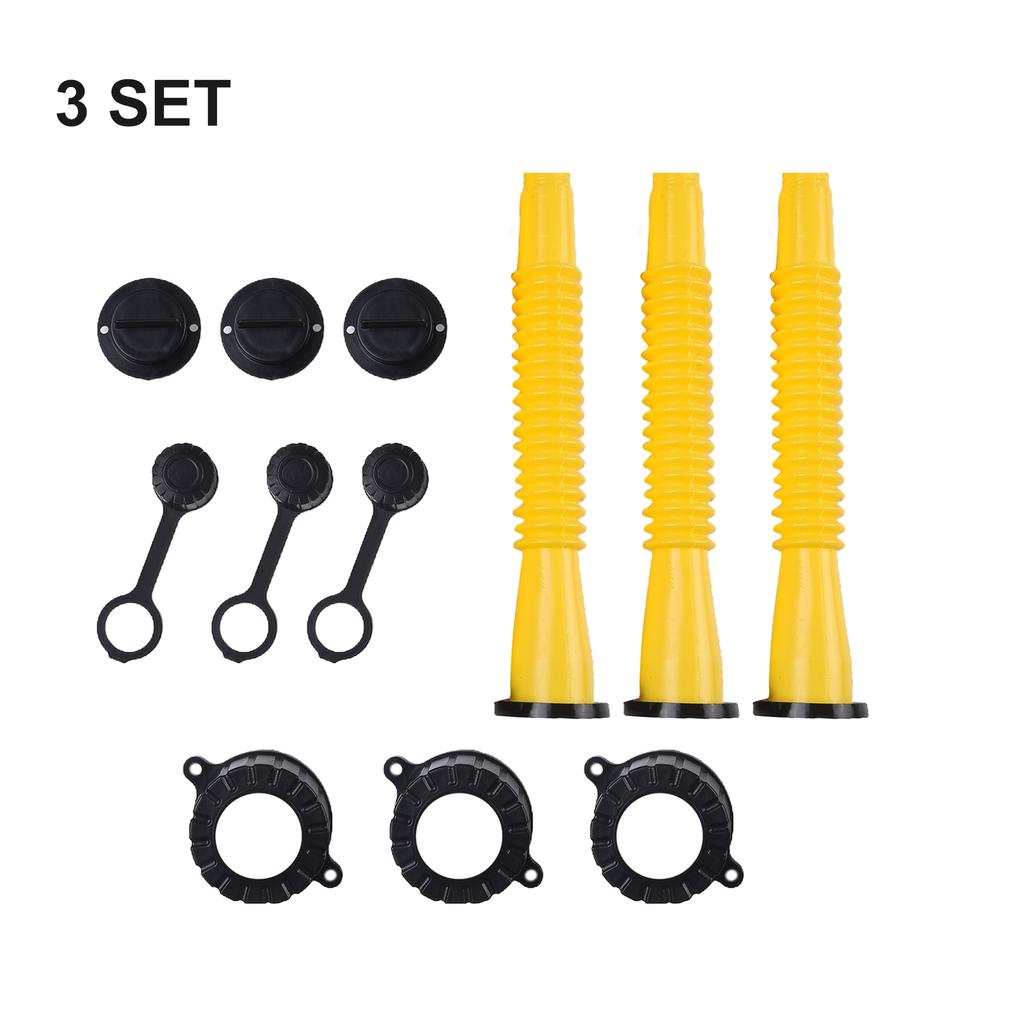 Exhaust Cap Easier Fueling for Your Equipment Pack of 3 Replacement Spouts and Parts for Rubbermaid Kolpin and Gott
