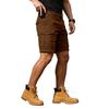 Men's Cargo Shorts with 6 Pockets, Elastic Waist and Button Closure, Color Casual Shorts for Summer Everyday Wear