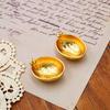 Merry Chubby Semicircular Earrings 18K Gold Plated Non-Fading Women'S Neutral Titanium Steel Stud Earrings