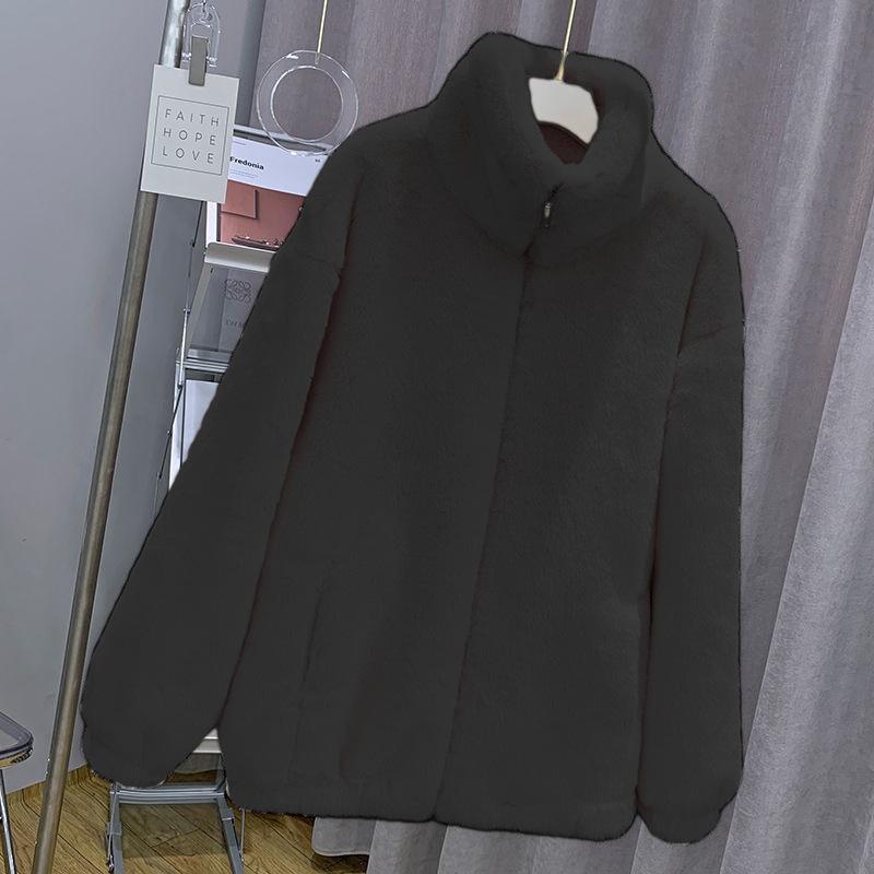 

Пальто из овечьей шерсти женское зимнее утолщенное с капюшоном новое из искусственного кроличьего меха плюшевое легкое на подкладке из хлопка имитация меха 3XL recommended 135-75kg