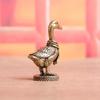 Solid Copper Small Scarf Goose Tea Pet Ornament Ancient Brass Figurine for Meditation Space Home Decor