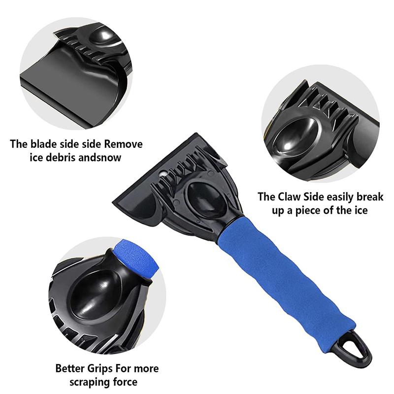 Car Snow Scraper Kit Windshield Ice Tool Foam Handle Warm Glove Defrost Cleaning Shovel Removes Snow Frost for Window and Door