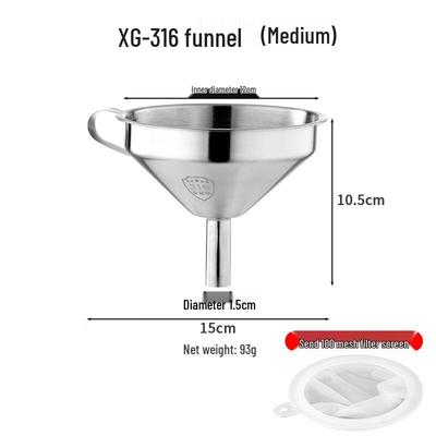 ZISIZ 316 Stainless Steel Multi-Purpose Liquid Dipper & Funnel