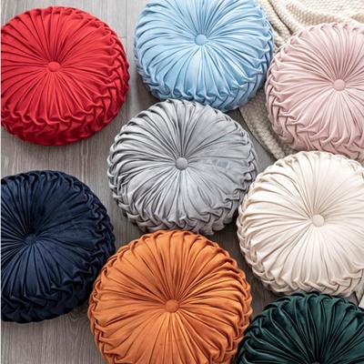 Almofada de veludo de abóbora, almofada criativa de sofá, capa de almofada de chão, cor sólida, luxuosa, para casa, hotel