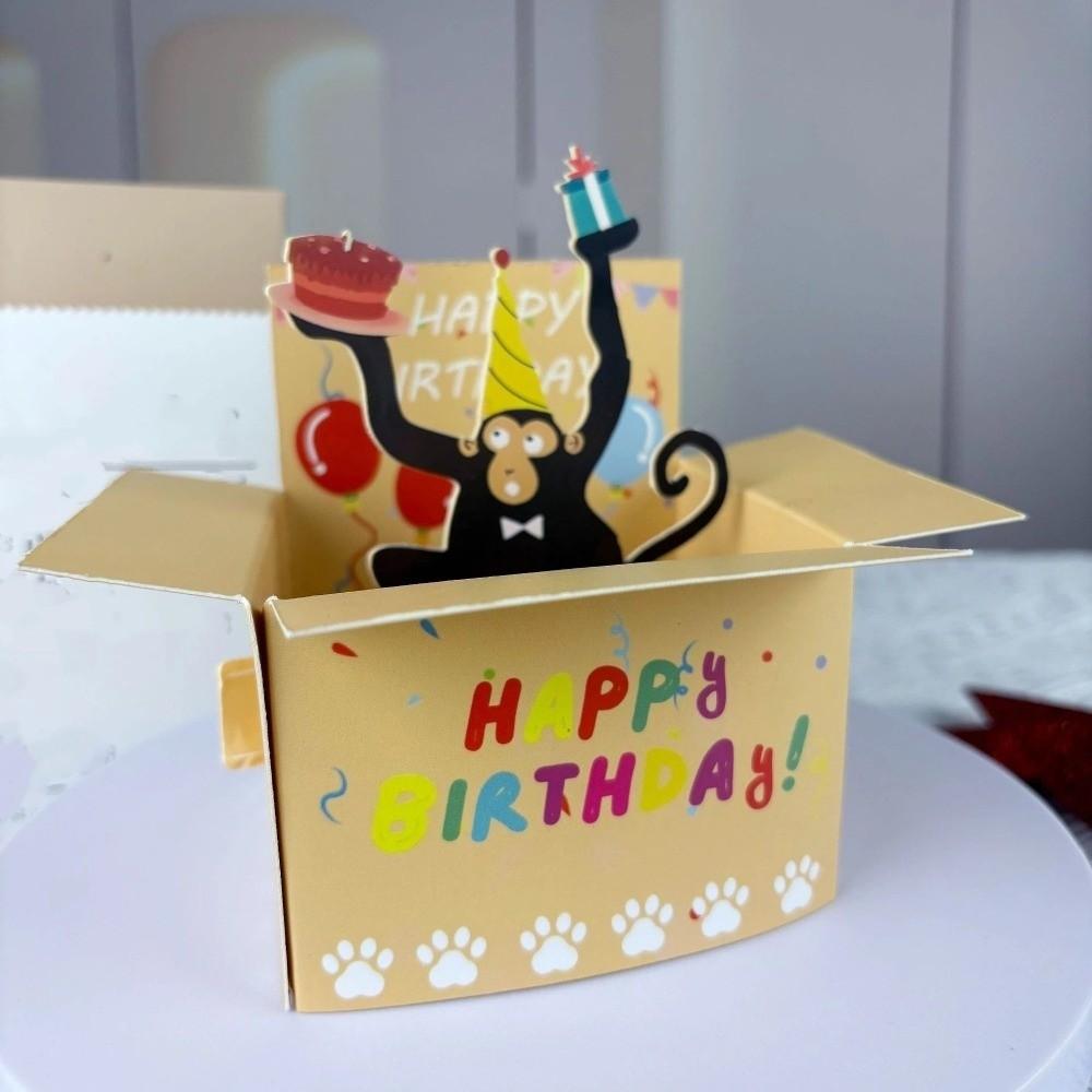Funny 3D Birthday Greeting Card Happy Birthday Card  For Travel Family Gatherings Friends