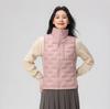 Women's Stand Collar Sleeveless Down Vest Loose Fit Commuter Style Lightweight Puffer Vest