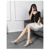 Sandalias de tacón alto para mujer Soleist Verano Diseño de marca de moda Clavo remachado puntiagudo Zapatos casuales rojos Talla grande 41-43