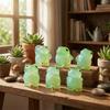 6PCS Cute Luminous Frog Figurines Glow At Dark Frog Decoration Mini Frog Statues  Office Decor