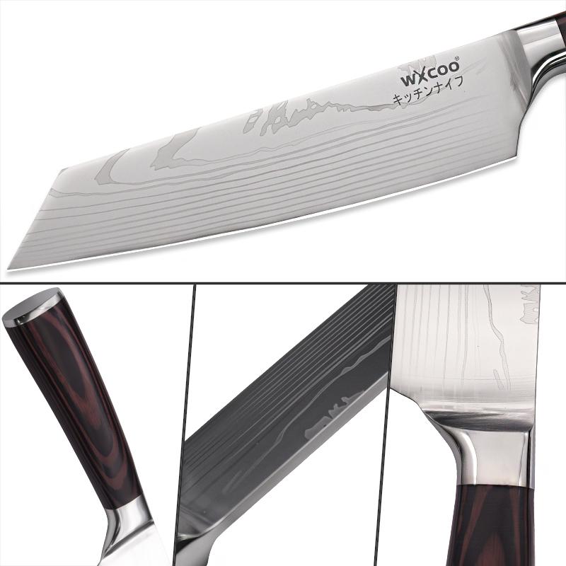 Kitchen Utility Knife Japanese Damascus Steel Pattern Chef Knives Vegetable Meat Peeling Fruit Knife Cooking Tools