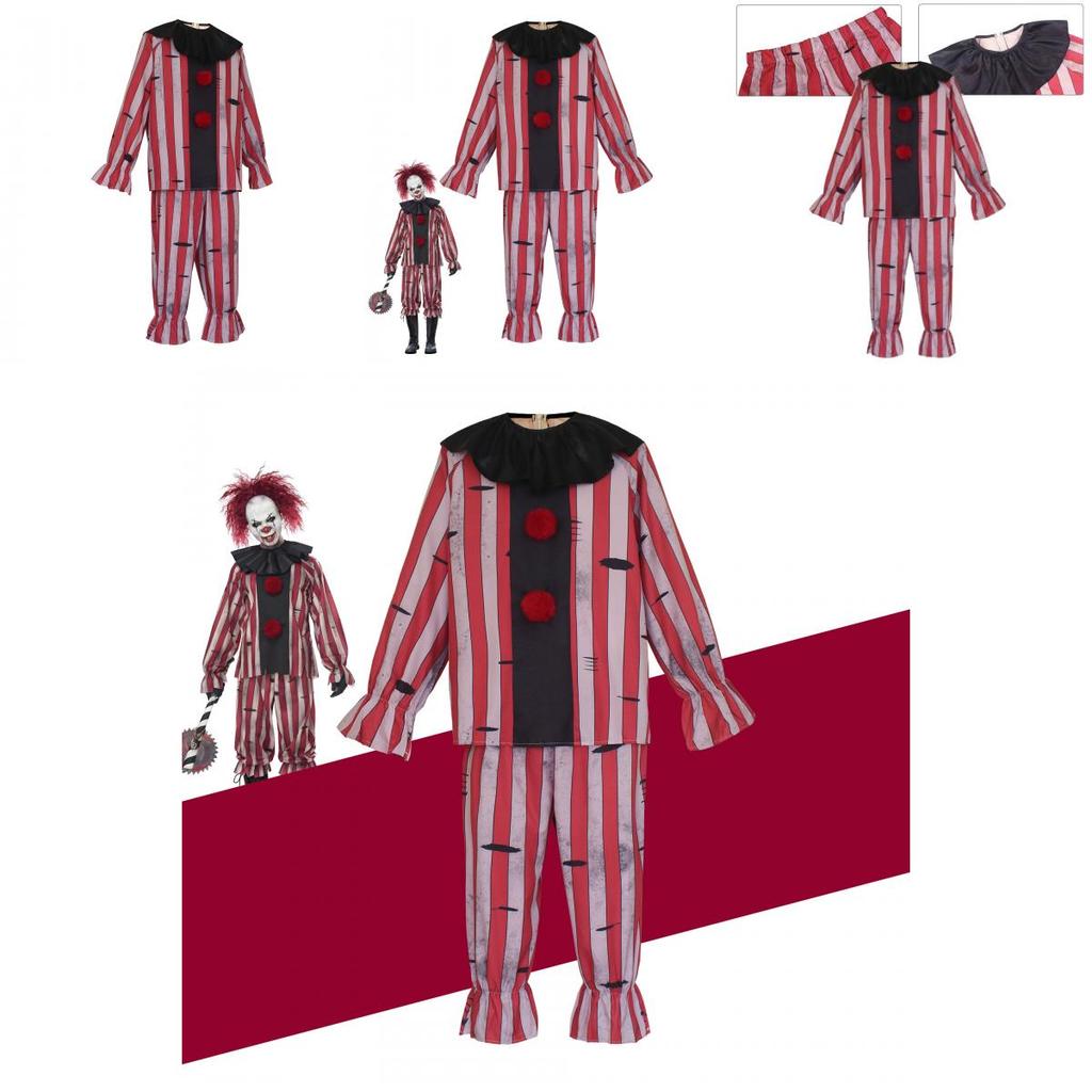 Clown Cosplay Costume For Halloween And Stage Performance With Polyester Fabric For Men And Women