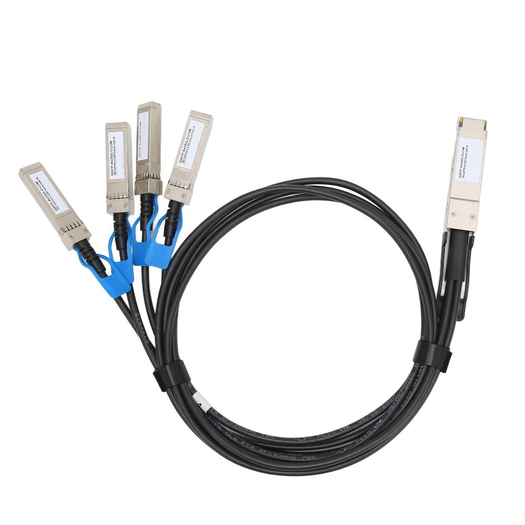 100G QSFP28 DAC Cable 1 Meter Transmission Distance QSFP28 To 4 SFP28 100G Speed Direct Attach Cable for Big Data Device