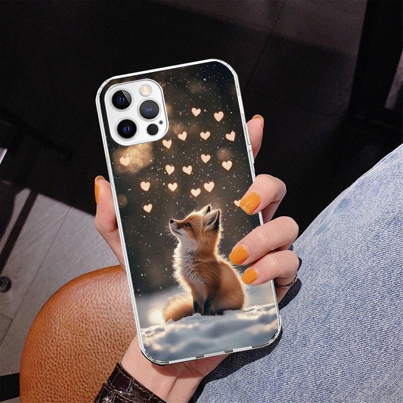 

Animal Fox Phnoe Case for Iphone 17 Air 16 11 12 13 Mini 14 Plus 15 Pro Max 7 8E SE 2020 16ProMax Phone Cover Coque 17 Air 16 11 iPhone 11