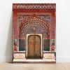 India Jaipur Lotus Gate Door Colorful Posters and Prints Canvas Printing Vintage Wall Art Picture for Living Room Home Decor