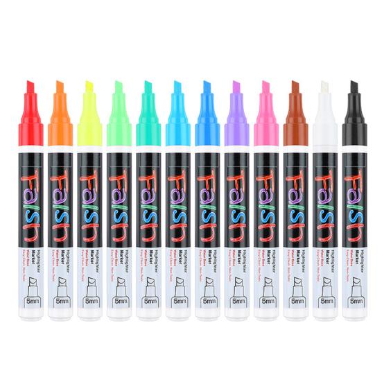 8/12Pcs Liquid Erasable Chalk Markers Pens Smooth Writing Quick-Dry Ink Fine Tip Highlighter Blackboard Fluorescent Pens