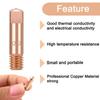 30pcs Welding Tips For Mig Welding Contact Tips 0.035"/0.9mm Copper Welder Tips For 15AK Accessories