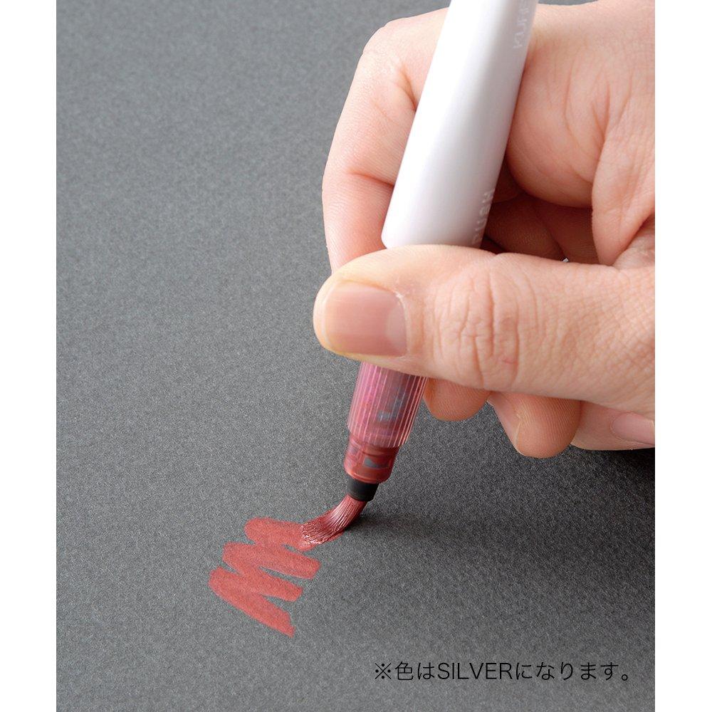 Kuretake Metallic Brush Wink of Luna Pen, Brush, Silver, DBB190-102