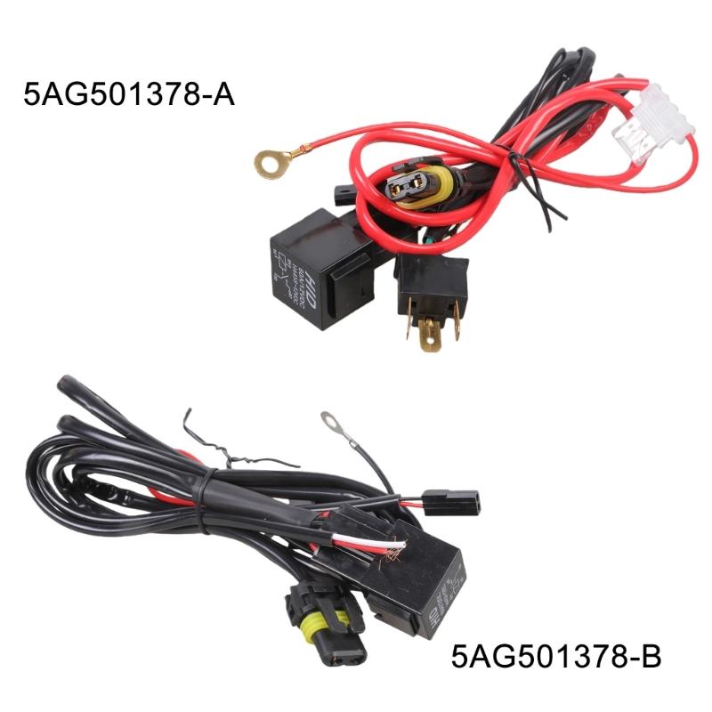 Motorcycle Headlight Wiring Harness Kit Universal High Conductivity Motorbike Light Cord for Near Far Beams Modification