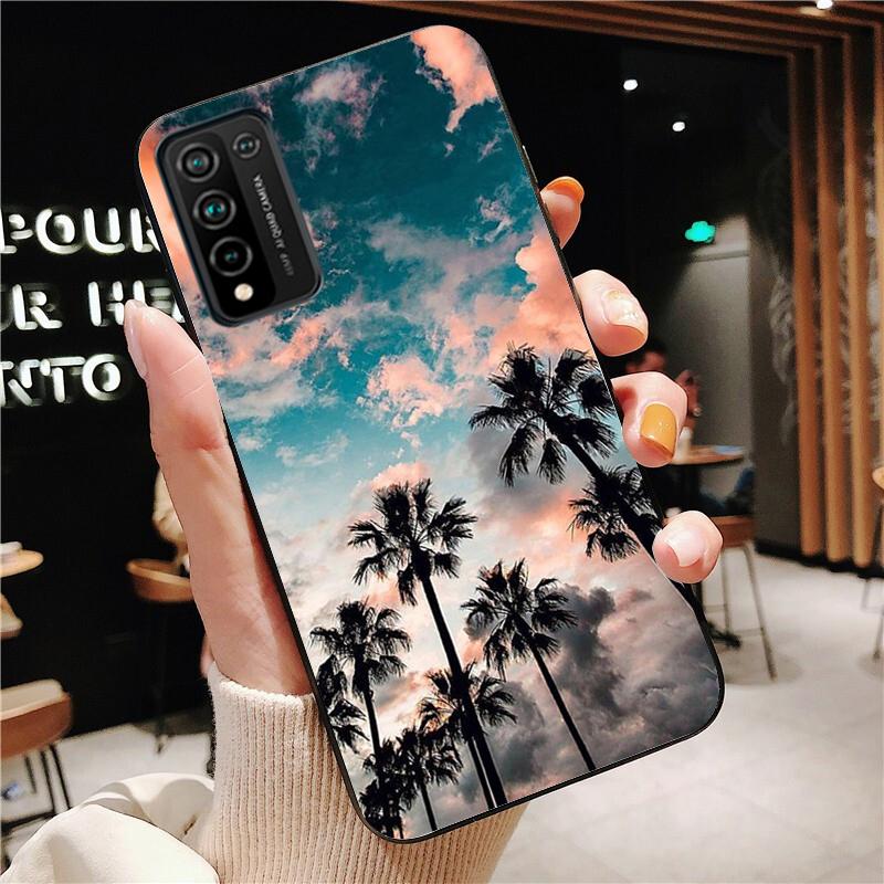 Palm Summer Beach Sea Phone Case for Huawei Honor 50 10X Lite 20 7A 7C 8X 9X Pro 9A 8A 8S 9S 10i 20S 20lite 7X 10 lite