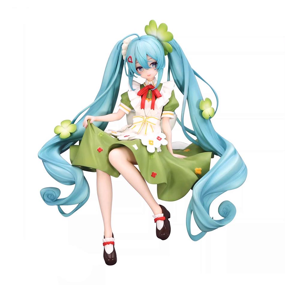 17cm Anime Figure Miku Noodle Stopper Lucky Grass Fairy Action Figure PVC Collection Model Ornament Toys Gifts