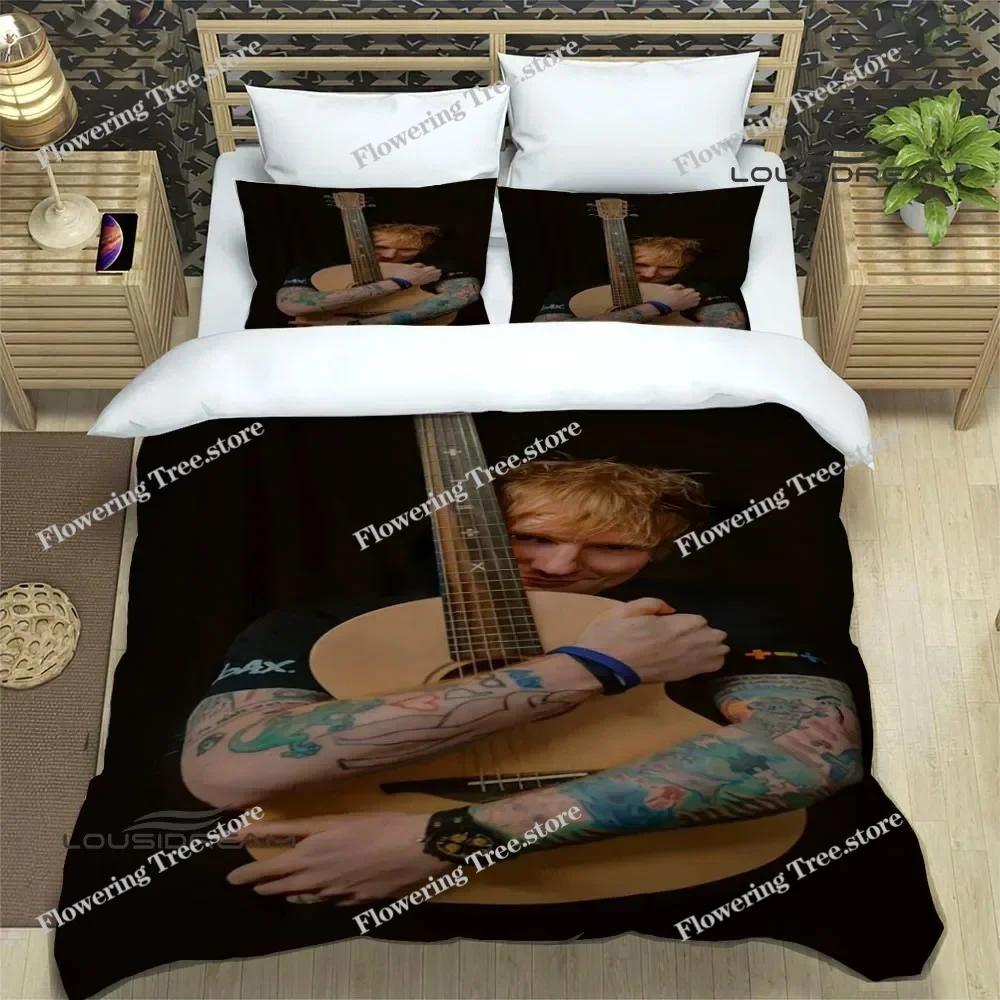 Singer Ed Sheeran Printed Bedding Sets Exquisite Supplies Set Duvet Cover Bed Comforter Set Bedding Set Luxury Birthday Gift