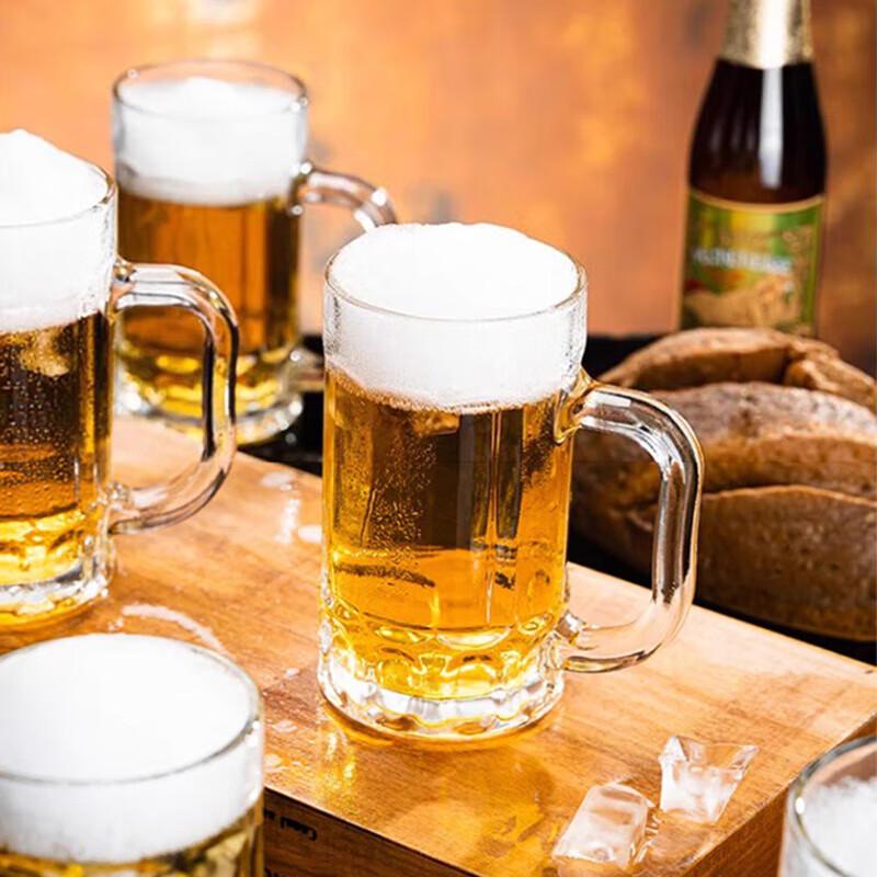 Thickened Glass Beer Mugs with Handle (2-Pack)