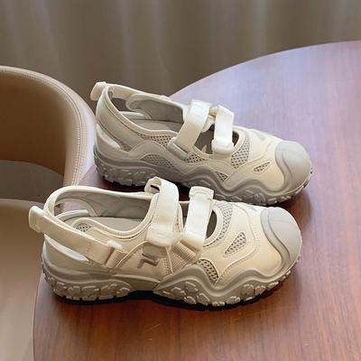 Baotou Roman Sandals Women's Summer 2025 New Models with Skirts Platform Velcro Sports Dad Shoes Women's Ugly Cute Shoes