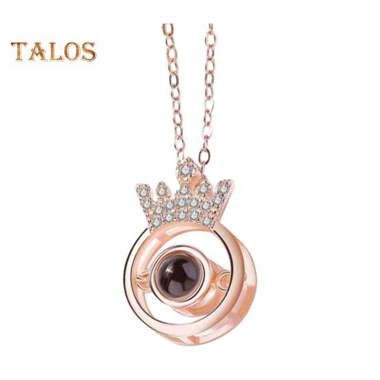 Picture Necklace Personalized Photo Projection Necklace Memorial Valentine's Day Birthday Gifts for Wife Girlfriend