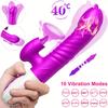 Powerful Thrusting Vibrator Female Clitoris Sucker Vacuum Stimulator Tongue Licking Sucking Dildo Adult Goods Sex Toy for Women