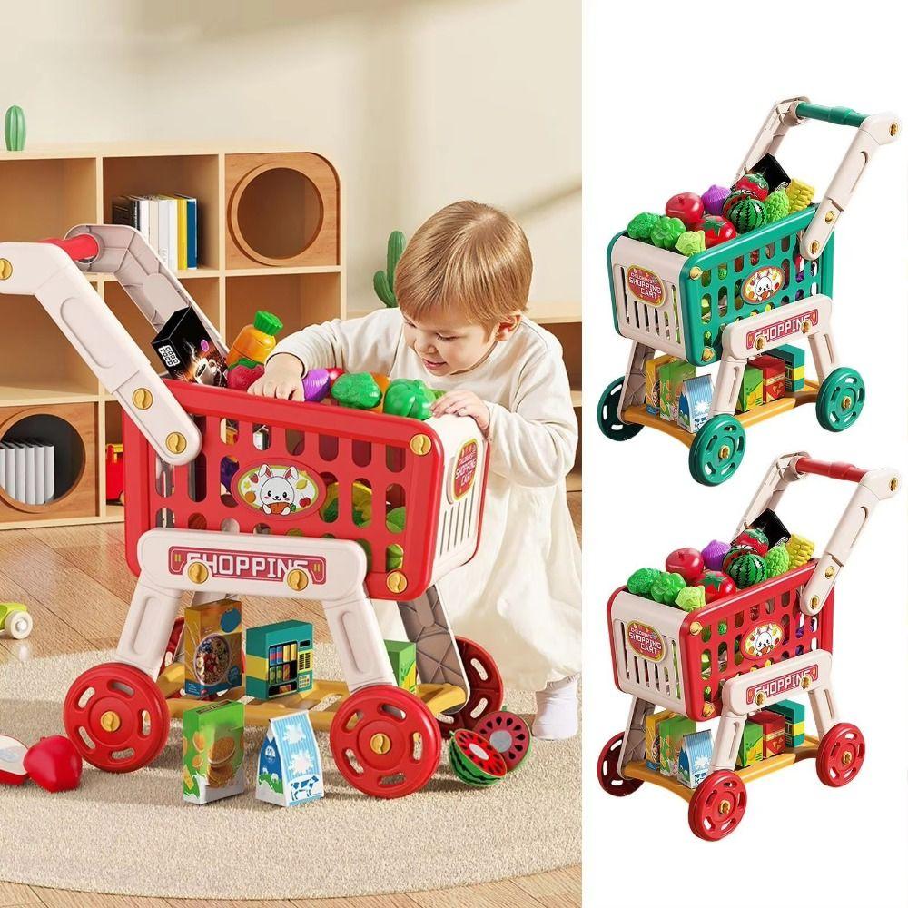 20PCS/Set Shopping Cart Toy Set Simulation Pretend Shopping Playset Toy  Boys Girls Gift