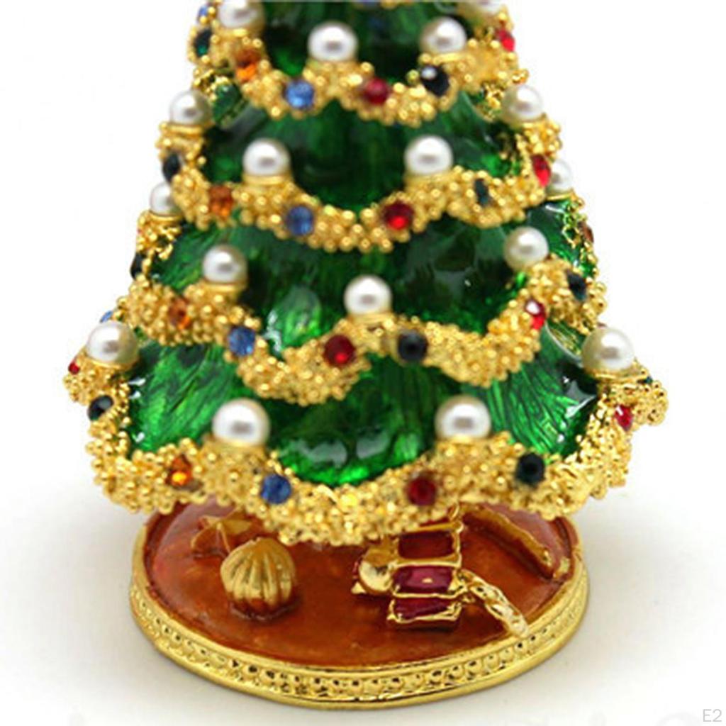 Handbemalter Weihnachtsbaum Schmuck Schatulle Schmuckstück Ornamente Skulptur Emaille Handwerk Haushaltswaren Legierung