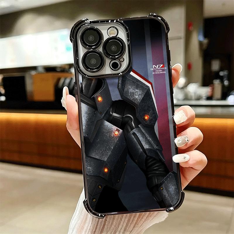 N7 Mass Effect Soft Phone Case For iPhone 15 16 17 Air 14 Pro Max 16E Plus 13 12 Mini Plating Anti-Fall Fundas