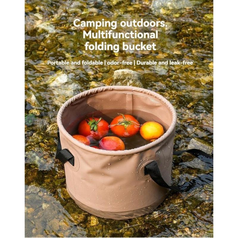 Collapsible Bucket 5 Gallon Multifunctional Portable&Folding Bucket Water Storage Wash Basin for Camping Fishing Hiking Tra