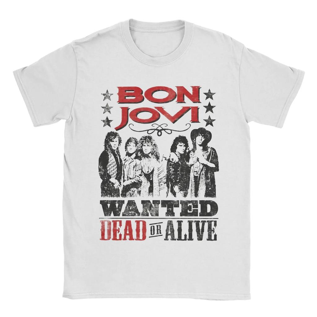 Hard Rock Band Bon Jovi Tour 2026 Poster Print Tshirt Unisexs Unisexs Clothing Streetwear Y2k Fashion Top Cotton Solf Summer Tee