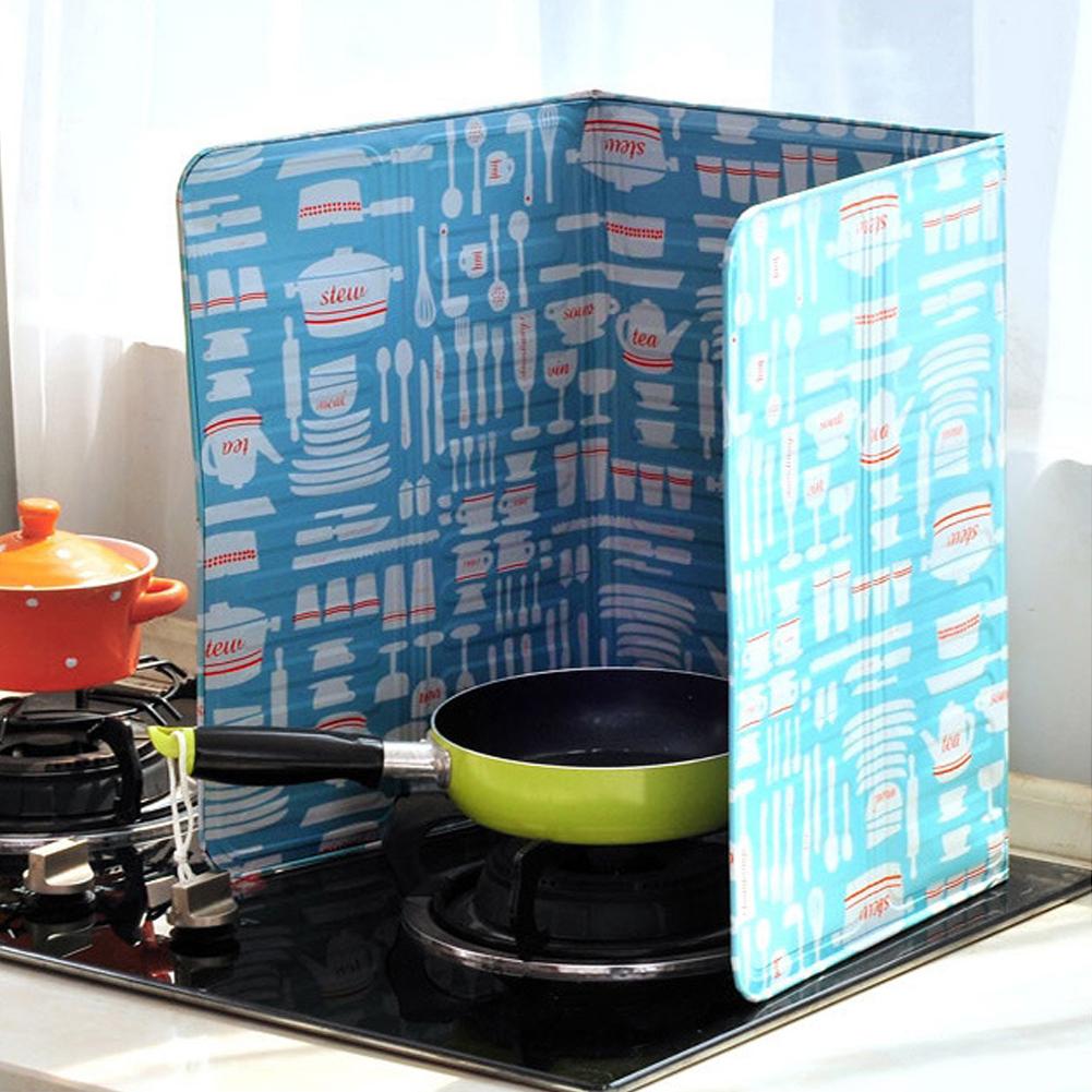 Kitchen Oil Proof Guard Aluminum Foil Heat Insulation Splatter Screen Gas Stove Oil Splash Guard Kichen Accessories