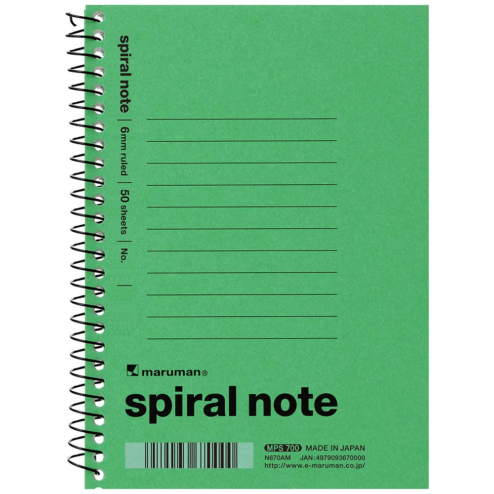 Maruman Memo Spiral Ring Notebook A6 Horizontal Ruled 6mm 10 Books Assorted N670X10SET