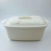 White Pickle Bowl with Drainer, Made In Japan, Refrigerator Safe