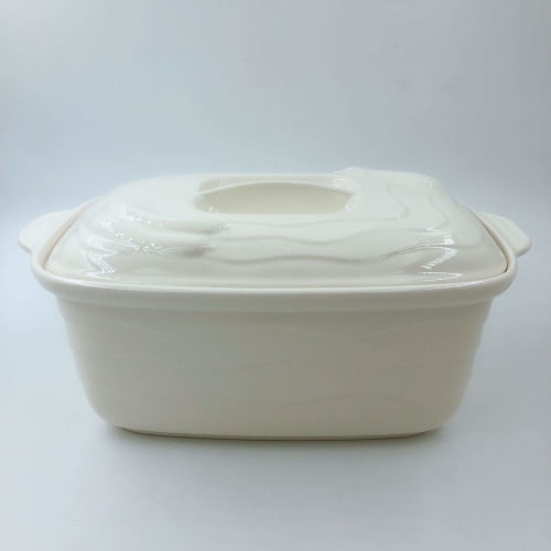 White Pickle Bowl with Drainer, Made In Japan, Refrigerator Safe