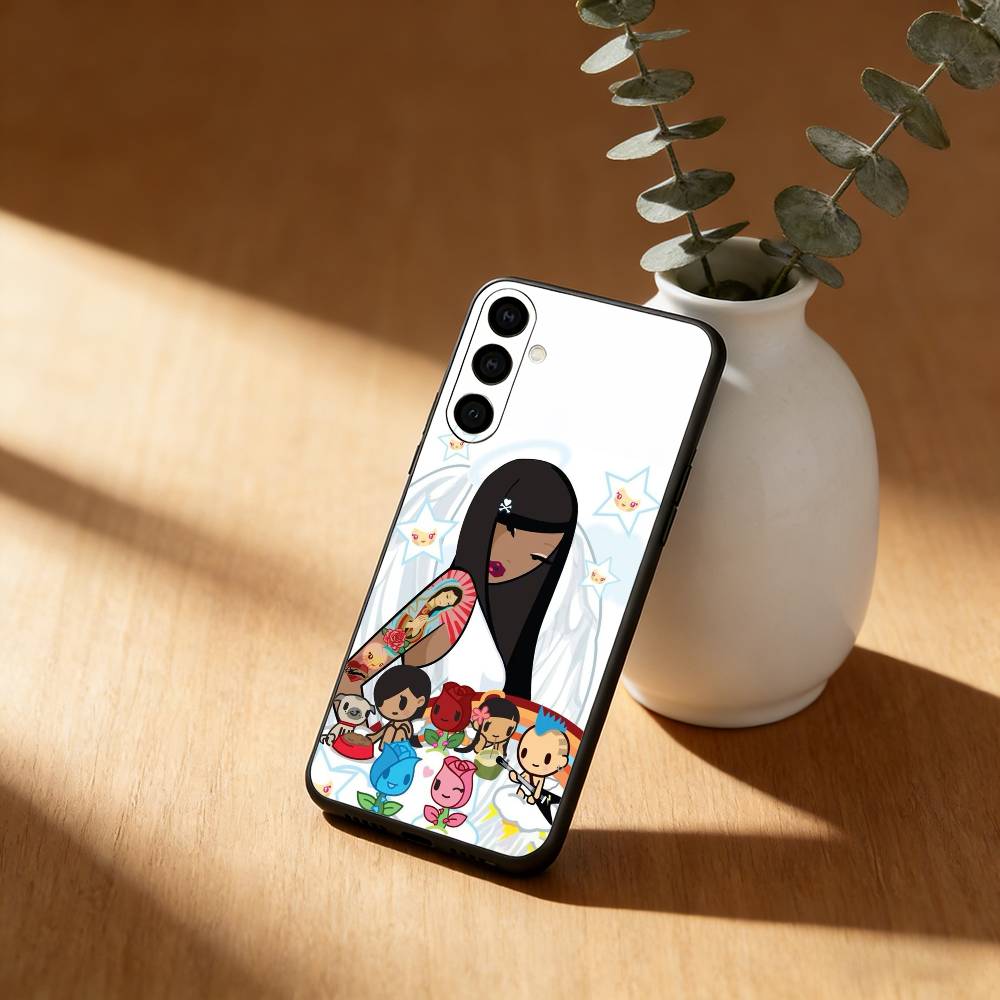 Sweet E-Edgy Vibe T-Tokidoki Art Phone Case For Samsung Galaxy A91,80,73,72 ,71,53,52,32 ,31,22,21s,20,Soft Black Case