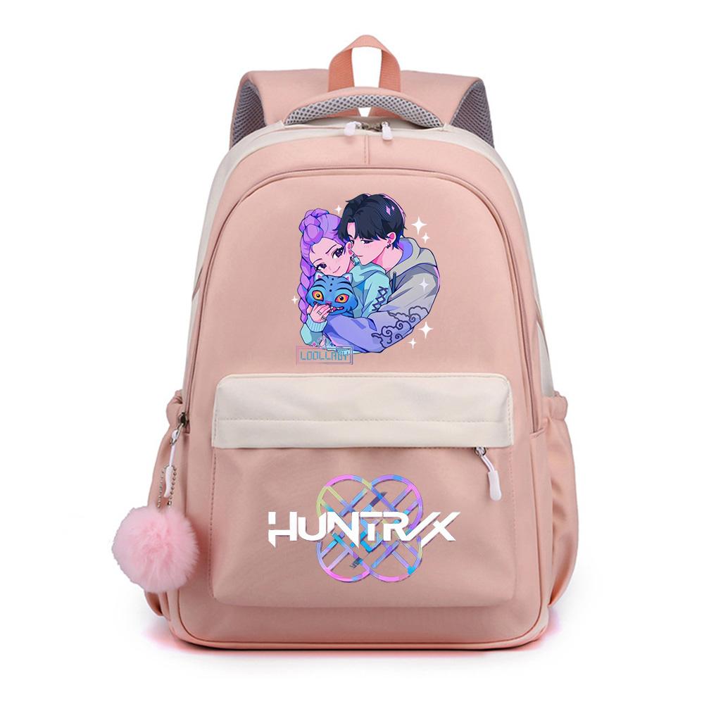 Söt K-Pop Tryckt Ryggsäck med Stor Kapacitet för Tonåring Student Flicka Pojke Skolväska Bokväska Barnpresent Kvinnor Vattentät Resväska Mochila