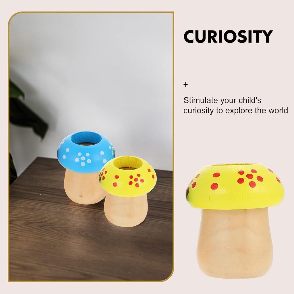 TOYMYTOY 3pcs Mushroom Shape Kaleidoscope Toys Kids Rotating Kaleidoscope Funny Toys