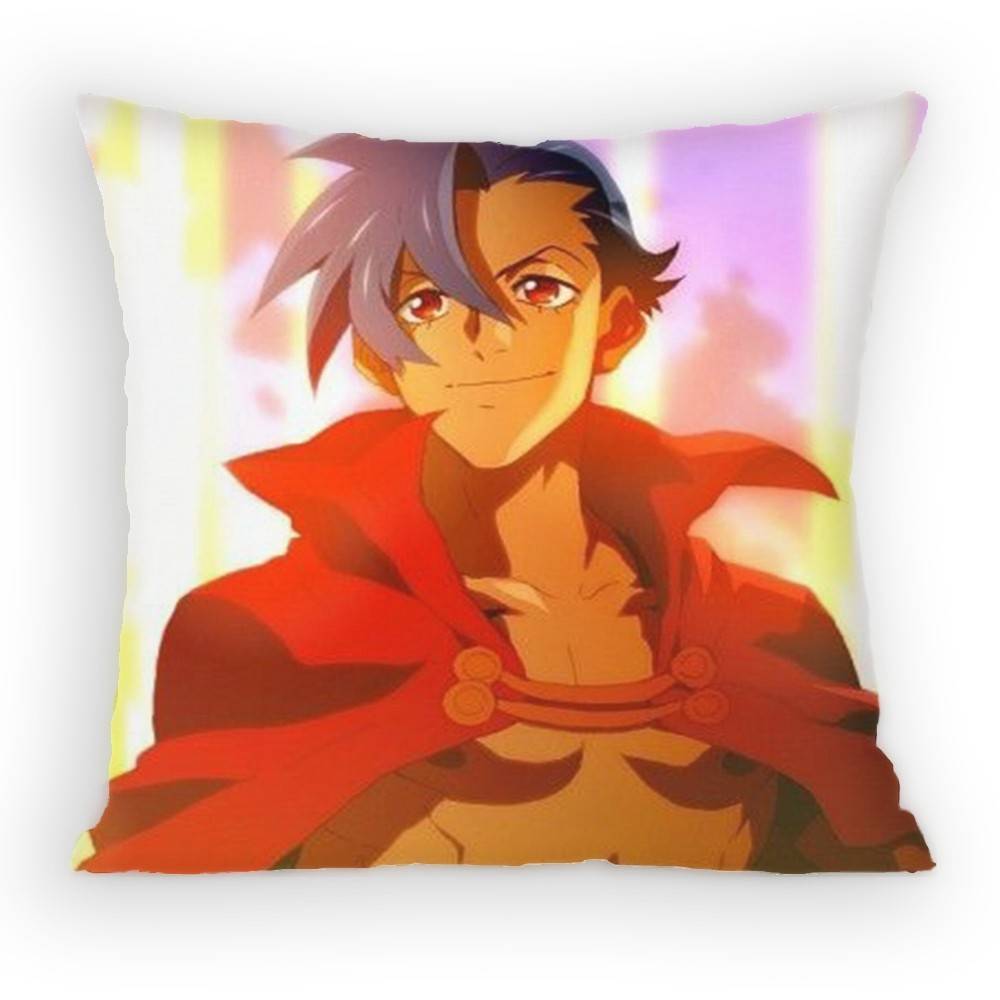 Gurren Lagann Kamina Pillow Case Anti-dustmite Pillowcase Invisible zipper silky Sofa cushion cover for bedroom